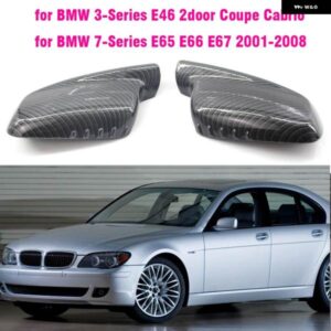 BMW バックミラー カバー キャップカーボン/ブラック E46 E65 E66 E67 37043 760LI 730LI 740LI
