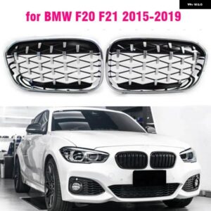 BMW ダイヤモンドスタイルファッションフロントグリル F20 F21 2015-2019 118I 120I 125I M140I グロスブラック グリル