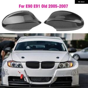 BMW ABS カーボンカラーバックミラー サイドミラー カバー キャップ E90 E91 2005-2007 E92 E93 2006-2009 M3 スタイル E80 E81 E87