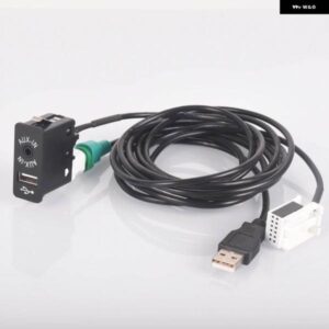BMW 車 USB AUX プラグ 入力ソケット アダプタ ー E60 E61 E63 E81 E87 E90 F10 F12 E70 X1 X3 X5 ミニクーパー R56 用