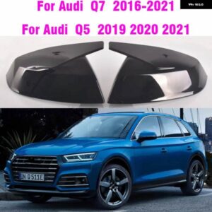 アウディ バックミラー ケースカバー グロスブラック Q5 Q5L SQ5 Q7 SQ7 45 50 55 60 TDI TFSI SLINE 2016-2021
