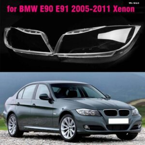 BMW フロント ヘッドライト レンズカバー キセノン E90 3 2005 2006 2007 2008 ガラス自動シェル ヘッドランプ ランプシェード クリア