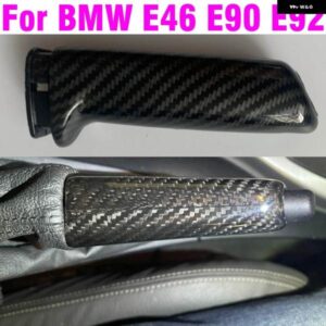 BMW E46 E90 E92 E60 E39 F30 F34 F10 F20 F32 F80 汎用 カーボンハンド ブレーキ グリップ カバー インテリア トリム