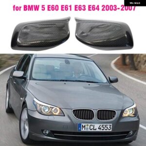 BMW カーボン明黒サイドバックミラー カバー 5シリーズ E60 E61 525I 528I 528XI 530I 530D