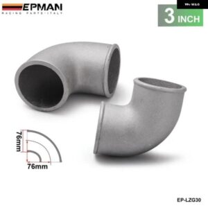 BMW 3インチ キャストアルミエルボパイプ 90度インタークーラー ターボ タイトベンド E36 325 328 M3 HFM S52 M52 M50TU EP-LZG30