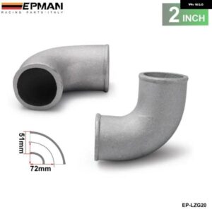 BMW 2インチ キャストアルミエルボパイプ 90度インタークーラー ターボ タイトベンド E46 M3/330/328/325 M52 M54 S54 1999- EP-LZG20