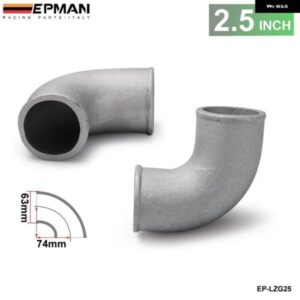 BMW 2.5インチ キャストアルミエルボパイプ 90度インタークーラー ターボ タイトベンド E36 M3/325I/IS/IX 92-99 93 94 95 EP-LZG25