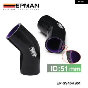 BMW 2インチ 45度 ブラック シリコン エルボホース カプラー 51MM インタークーラーパイプ ターボ E34 EP-SS45RS51