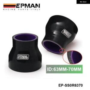 BMW 2.48インチ -2.75インチ 63MM -70MM ターボ 吸気 シリコン ストレート減速ホース パイプ カプラー黒 E36 325 328 M3 EP-SS0R6370