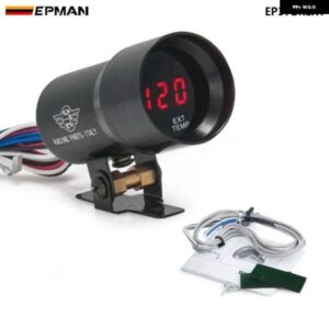 BMW 37MM スモーク排気ガス温度 EGT ゲージ レッドデジタルシフトライトスタイルメーター ポッドレッド LED ブラック E3 EP37BKEXT