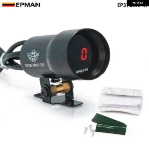 BMW 37MM スモークタコ RPM タコメーター レッドデジタルシフトライトスタイルゲージ ポッドブラック パープル E39 5シリーズ 97-03 EP37BKRPM