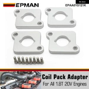 アウディ ビレットアルミコイルパックアダプタープレートスペーサー VW ゴルフ ジェッタ A4 A6 TT 1.8T に 2.0TFSI EPAA01G121K