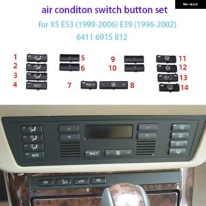 BMW 14ピース 気候 制御 空調 スイッチ ボタン カバー X5 E53 1999-2006 E39 1996-2002