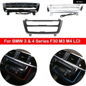 BMW ラジオトリム LED ダッシュボード センターコンソール AC パネル ライト青とオレンジ色のムードライト 3 4シリーズ F30 LCI