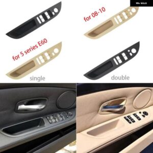 BMW 黒 インテリア ハンドル インナードア アームレスト パネル プルトリム カバー 5シリーズ E60