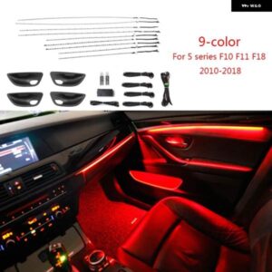 BMW 9色 自動変換ネオン インテリア ドアアンビエントライト 装飾 ライト 5シリーズ F10 F11 F18 2010-2018
