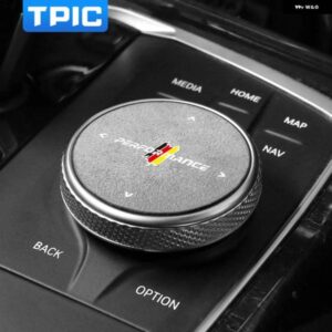 BMW アルカンターラマルチメディアボタン カバー トリム ノブ ステッカー F30 F20 F21 G20 G28 2/3/5/7シリーズ X3 X4 X5 E70 X6 E71 F10