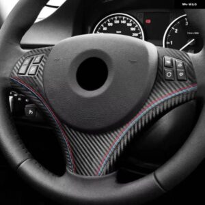 BMW アルカンターラ E90 E92 E93 3シリーズ ステアリングホイール トリム カバー M パフォーマンス ステッカー インテリア