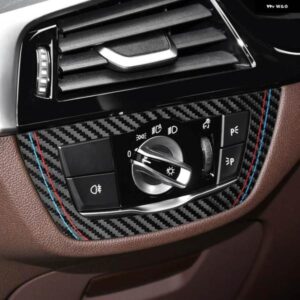 BMW カーボン ヘッドライト スイッチ ボタン パネル トリム G30 G32 G38 X3 G01 G08 X4 G02 フレーム ステッカー インテリア