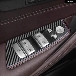 BMW 5シリーズ G30 G38 カーボンウィンドウ スイッチ リフ ターボ タン パネル トリム パフォーマンス ステッカー スエード インテリア