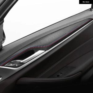 BMW 5シリーズ G30 G38 2018-2023 カーボン インテリア ドアパネル トリム ストリップ パフォーマンス ステッカー アルカンターラ