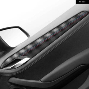 BMW X1 E84 2010-2014 カーボン車内ドアハンドルパネル サイド ストリップ トリム パフォーマンス ステッカー 4個 チューニング