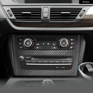 BMW センターコンソール エアコン CD パネル トリム パフォーマンス ステッカー X1 E84 2010-2014 カーボンカー インテリア