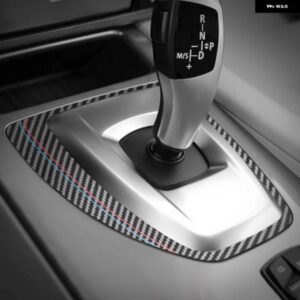 BMW カーボン中央 制御 ギアシフト パネル トリム カバー パフォーマンス ステッカー E60 5シリーズカー インテリア