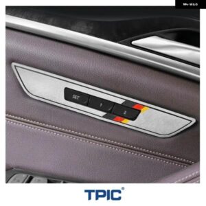BMW カーシート メモリーボタン フレームトリム カバー G30 G38 5GT 6GTシリーズ 2022-2017 シート 調整 スイッチ パネル ステッカー