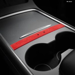 テスラ シャントハブセンターコンソール 充電ドッキングカバー ABS モデル 3 Y 2017-2023 アルカンターラトリム 製 インテリア