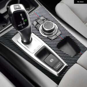 BMW ギアシフター パネル トリム 収納ボックス フレーム X5 E70 X6 E71 アルカンターラ パフォーマンス ステッカー カー インテリア