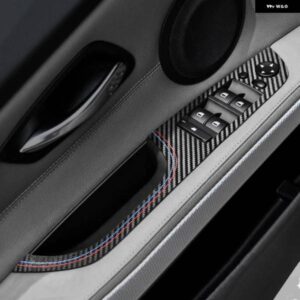 BMW ウィンドウ リフター スイッチ ボタン 装飾 フレーム ステッカー E90 E92 E93 3シリーズ 2005-2012 トリム インテリア モールディング