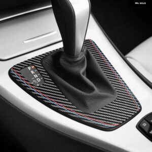 BMW アルカンターラ E90 E92 E93 3シリーズギアシフター パネル カバー トリム M パフォーマンス ステッカー インテリア