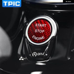 BMW カーボン ステッカー エンジン スタートストップボタン 装飾 カバー E90 E46 E39 E36 E60 F30 F10 E87 E53 E70 G30 X5 5シリーズ