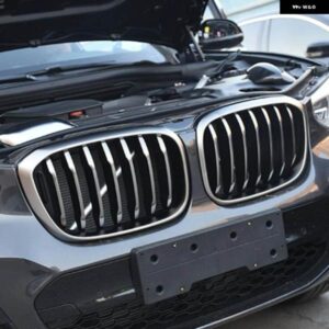 BMW マットクロームフロントフード キドニーグリル グリル交換用 X4 G02 X3 G01 2018-2020 フロントバンパー グリル 2個