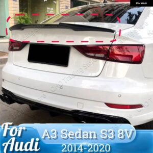 アウディ リア トランク スポイラー A3 セダン S3 8V 2014-20 スポイラー リップリアルーフ スポイラー スプリッター ウイング