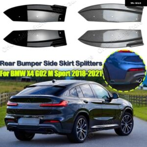 BMW リアバンパー スポイラー ディフューザーサイドスプリッター ストリップ リップ X4 G02 M スポーツ 2018-2021 サイドスカート X3 G01 LCI MSPORT 2022