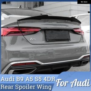 アウディ スポイラー ウィング カーボンルックチューニング B9 A5 S5 4 ドア 2017-23 リアテール トランク スポイラー