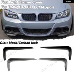 BMW 3シリーズ E90 E91 320I 330I M スポーツ PRE-LCI 2005-2012 フロントバンパー カナードスプリッター ディフューザープロテクターカバー ガード