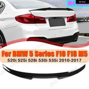 BMW リア トランク スポイラー M4 スタイル 5シリーズ F10 F18 M5 520I 525I 528I 530I 535I 2010-2017 ルーフウイングチューニングカーボンルック