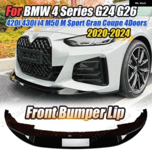 BMW フロントバンパー スプリッター リップディフューザー 4シリーズ G24 G26 420I 430I I4 M50 M スポーツグランクーペ 4 ドア G22 G23 M440I 2020-2024