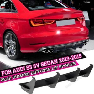 アウディ S3 8V セダン 2013-2016 リアバンパー バランスディフューザースプリッター スポイラー リップリアバンパー プロテクターカー