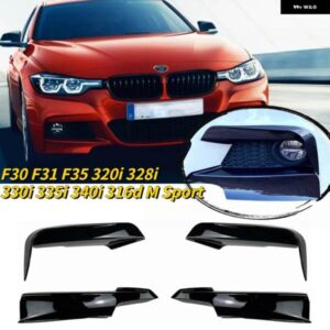 BMW フロントバンパー スプリッター トリムキット フォグライト ランプカバー カナード F30 F31 F35 320I 328I 330I 335I 340I 316D M スポーツ 2012-2017