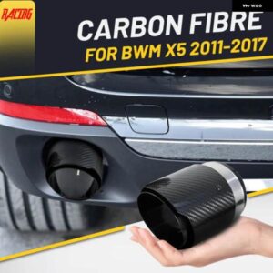 BMW インテル 86MM X5 F15 E70 X6 F16 排気先端マフラー パイプ マットカーボンインレット 1個 黒