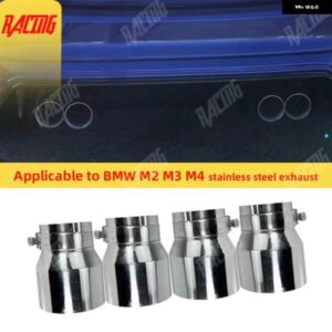 BMW 4ピース エキゾースト チップ F87 M2 F80 M3 F82 F83 M4 F10 M5 F12 F13 M6に適し ステンレス 汎用 フィット エキゾースト チップ