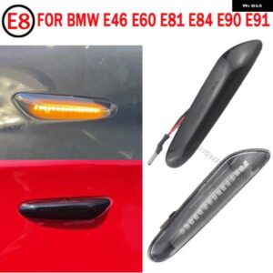 BMW 2X ダイナミック LED フェンダー ライトサイド マーカー E60 E61 E90 E91 E87 E81 E83 E84 E88 E92 E93 E82 E46 1 3 5シリーズ X1 X3 2004 2010