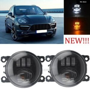 ポルシェ フロントバンパー フォグランプ DRL デイタイム ランニングライト LED レンズ フォグランプ カイエン 92A 958 2010-1