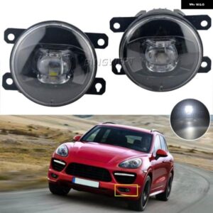 ポルシェ 2 フロントバンパー フォグライト アセンブリ カイエン 92A 958 2010-15 LED フォグランプ H11 DRL 12V