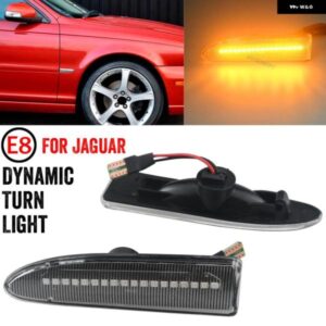 ジャガー 2個 サイド マーカー フェンダー ウインカー インジケータ ランプ X タイプ 2002 2003 2004-2009 車 LED ダイ