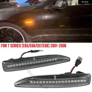 BMW サイドリピーターランプ 7シリーズ E65 E66 E67 E68 37377 - 2008 LED サイド マーカー ライト ダイナミック ウィンカーライト